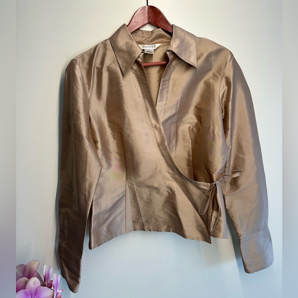 Allison Taylor Silk Blouse in Gold